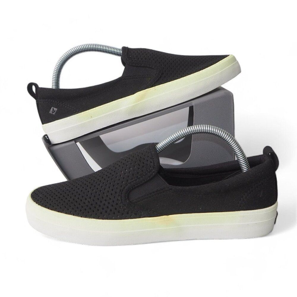 Sperry Top-Sider Crest Twin Gore Perf Sneakers Black / Yellow STS85344 Women's 9